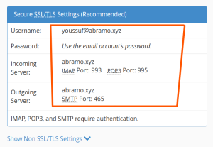 SSL Email Connection